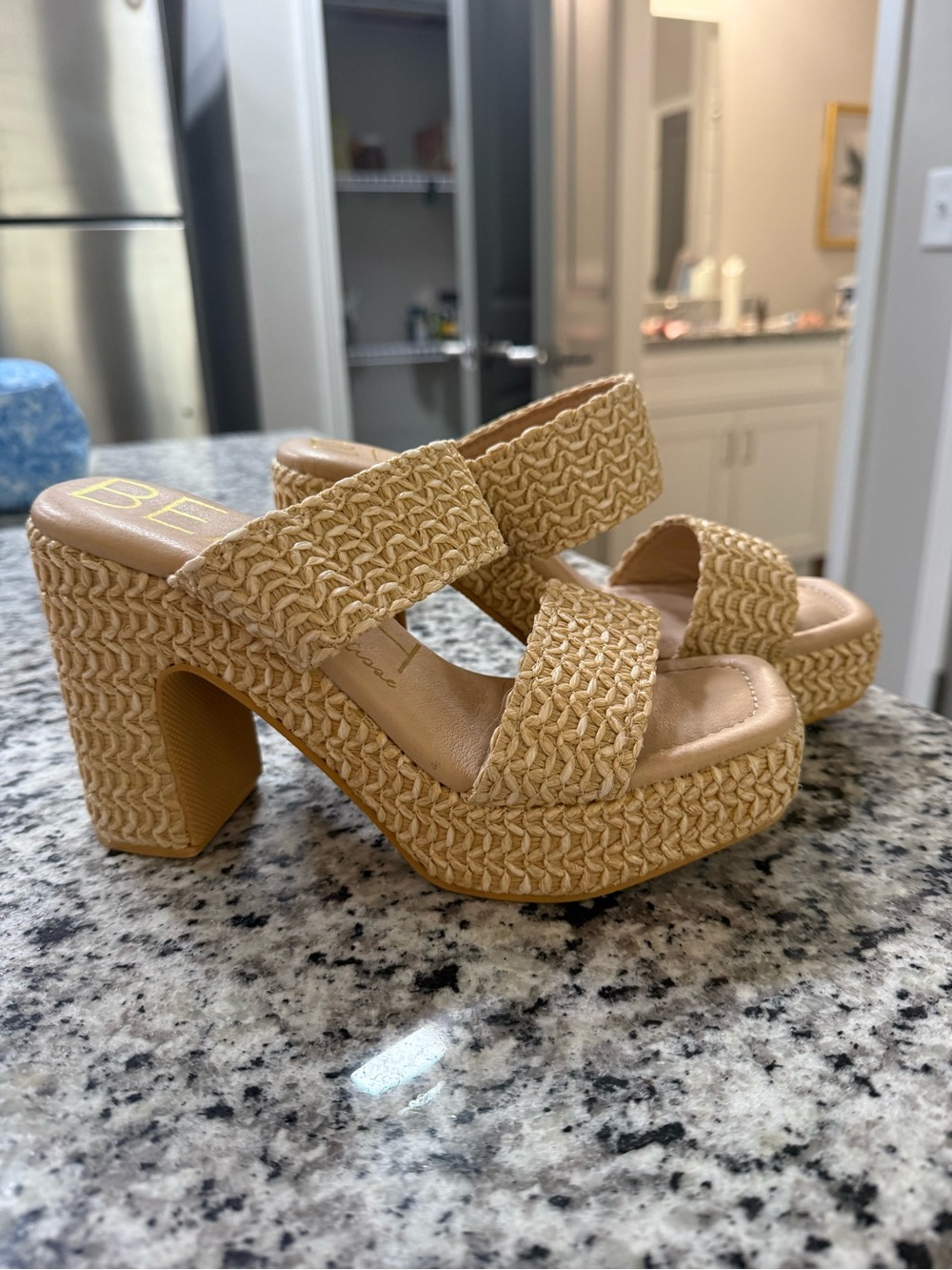 BEACH by Matisse raffia natural platform sandals